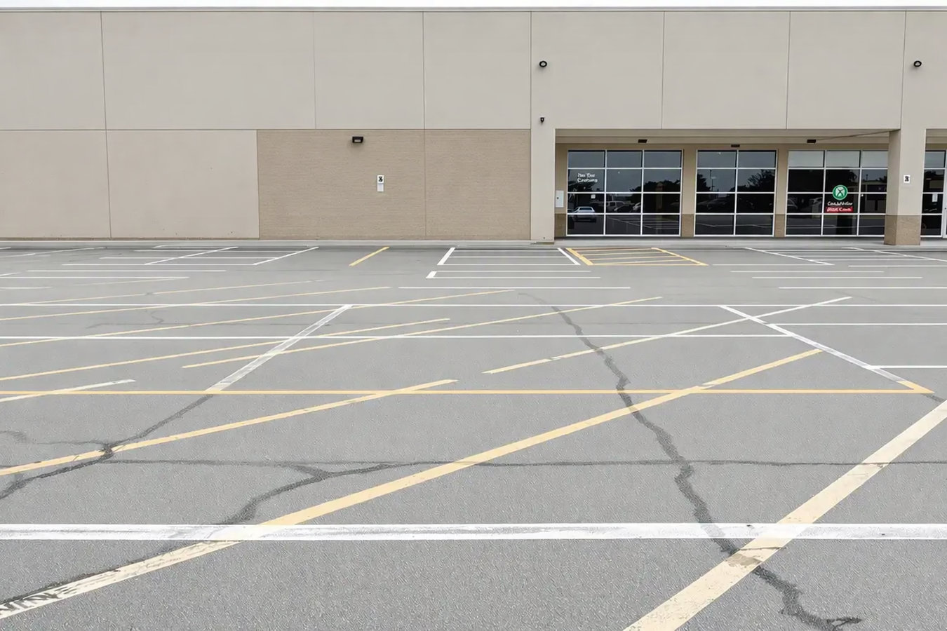 Concrete parking lot building in Encinitas, CA