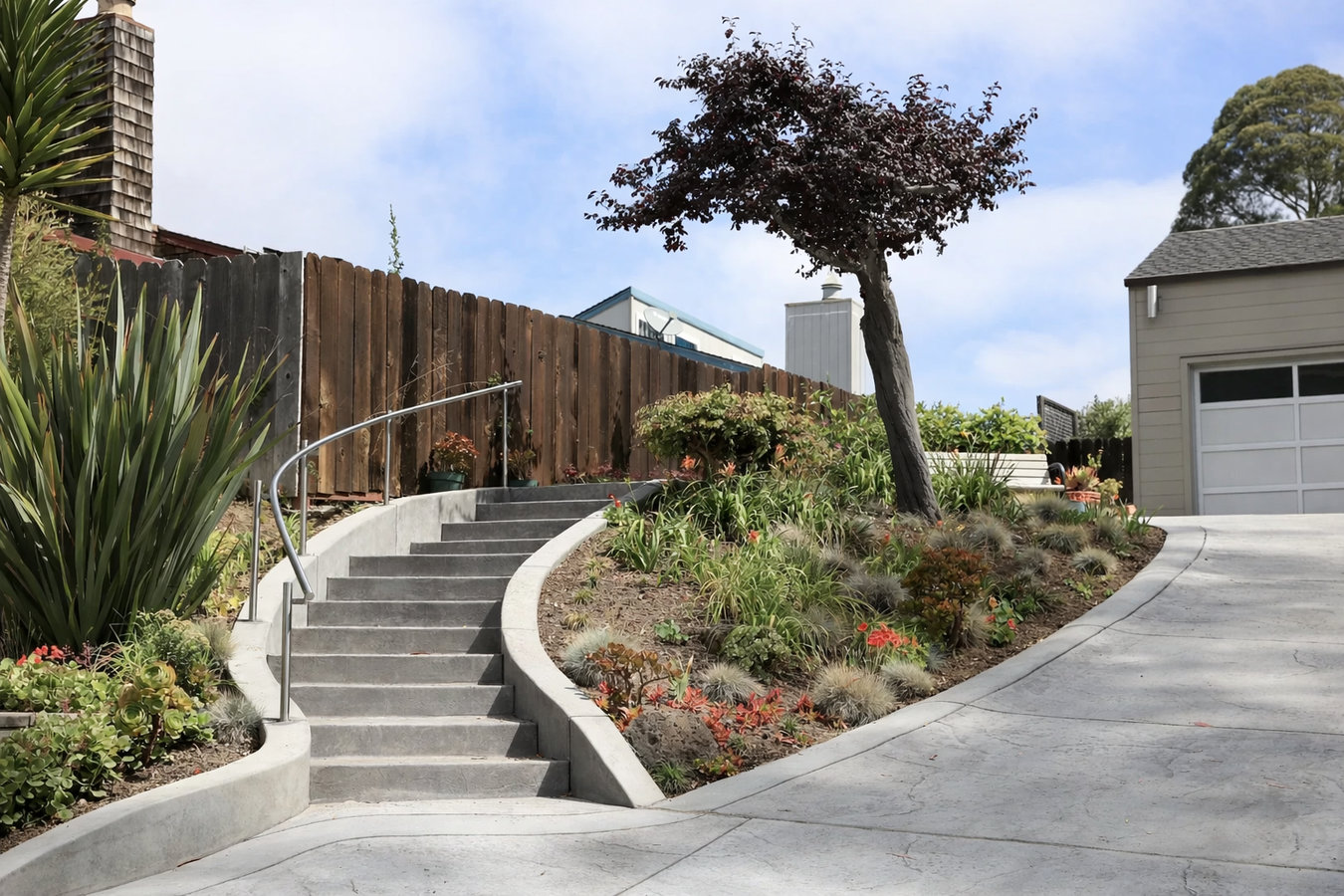 Concrete steps construction in Encinitas, CA